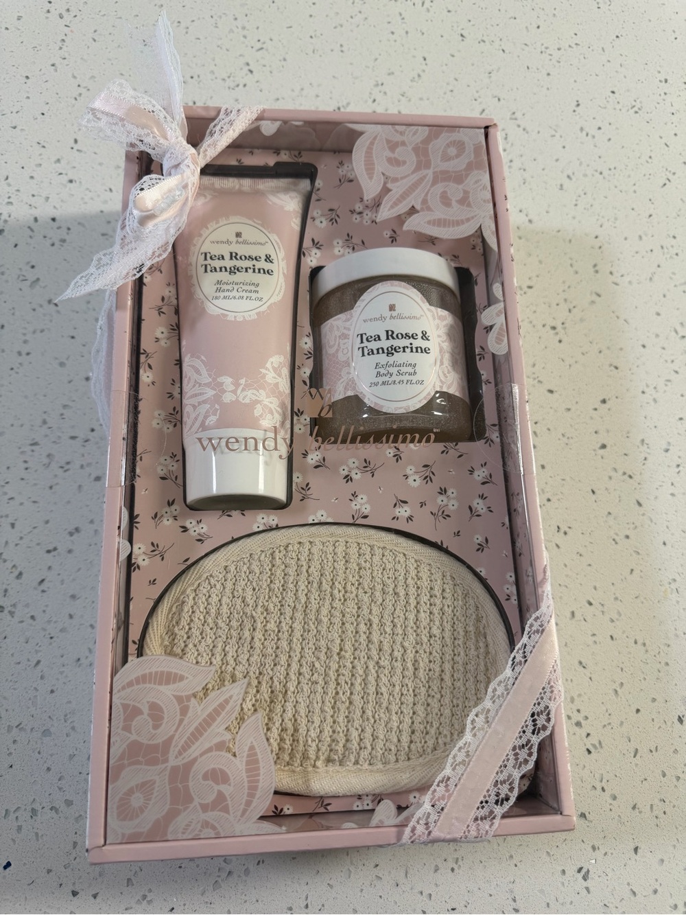 Wendy Bellissimo Tea Rose & Tangerine Bath Set - Pink